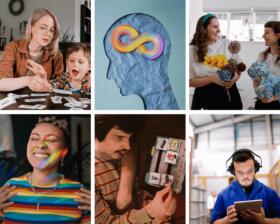 Group of images of people with disabilities