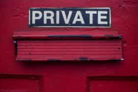 Sign saying private