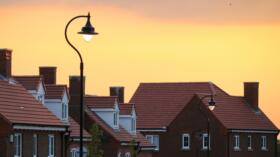Row of houses against the skyline