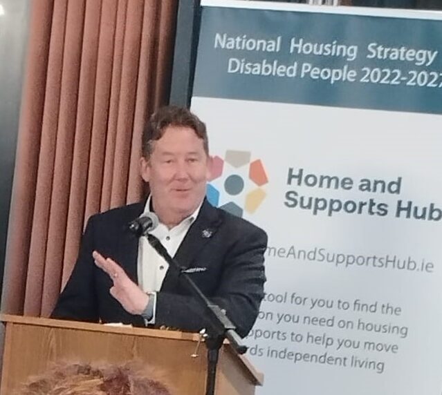 Minister Darragh O'Brien at the launch of Home and Supports Hub website