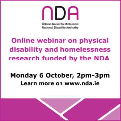 Online webinar on physical disability and homelessness research funded by the NDA