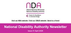 Newsletter header. The NDA and CEUD logos are visible above a pink banner