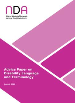 Cover Advice Paper on Disabiity Language and Terminology